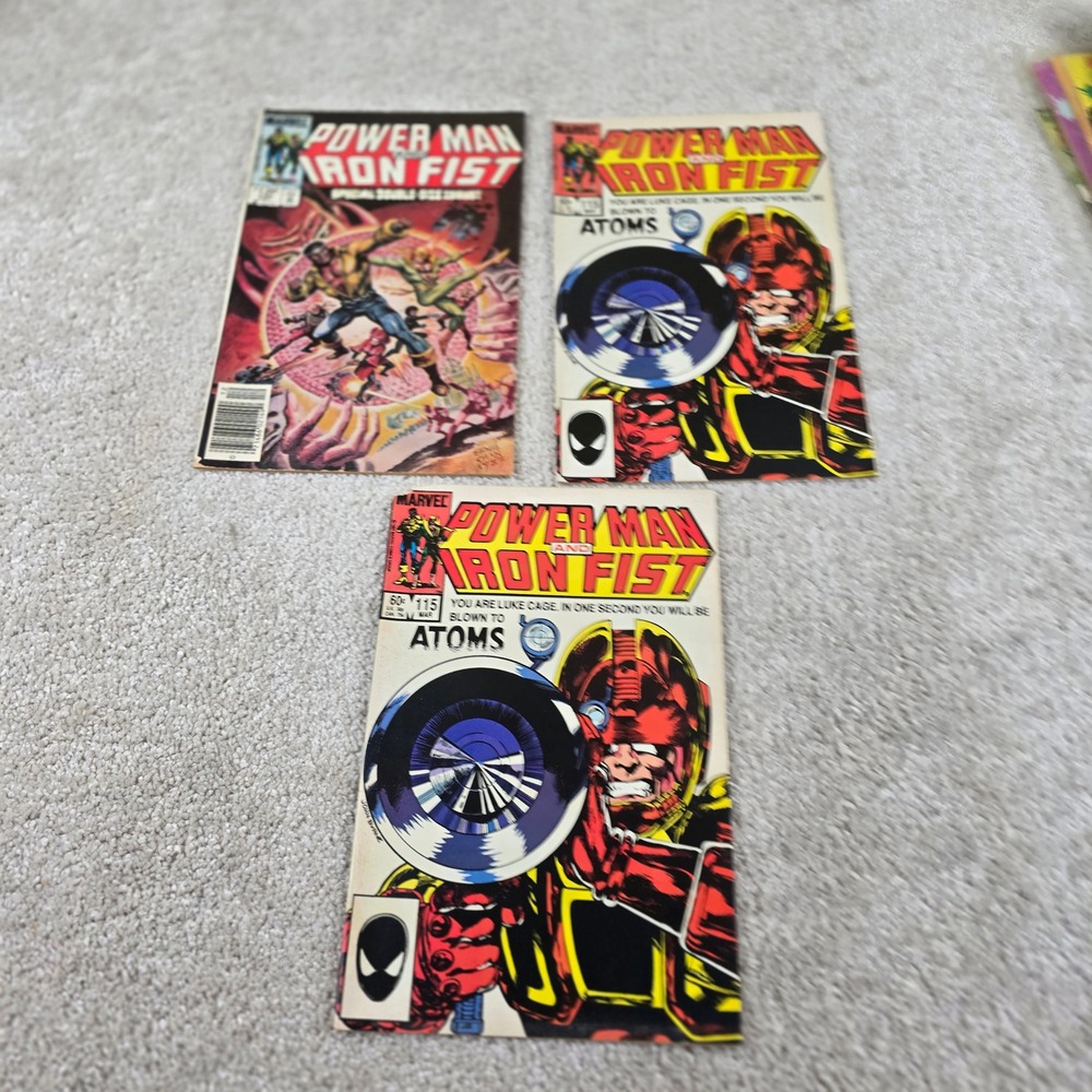 Marvel Comic Books Power Man and Iron Fist #100 #115 Lot of 3β